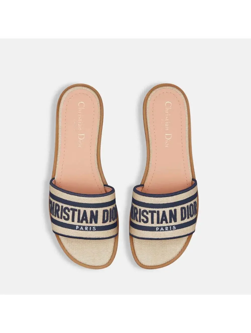 Dior Dway Raffia Slide Sandals(PLEASE REQUEST YOUR SIZE BEFORE PURCHASING)